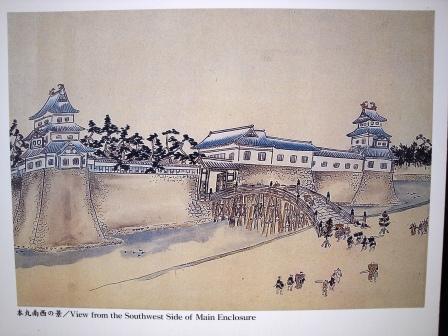 An old painting of Fukui castle